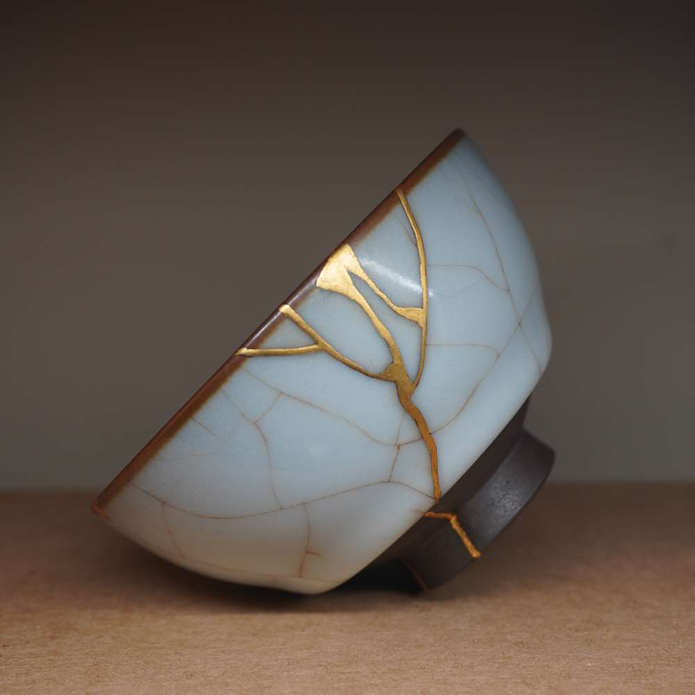 金缮锔补无痕修复建盏陶瓷紫砂壶文玩玉器古董茶具杯缺口冲线大漆