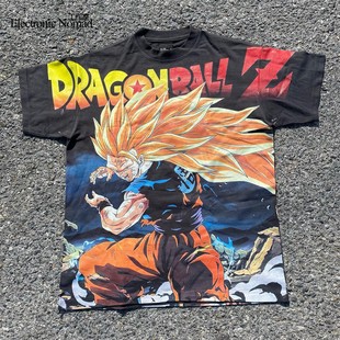 cartoon T恤 shirt dragon ball 水洗大师 满喷动漫七龙珠短袖