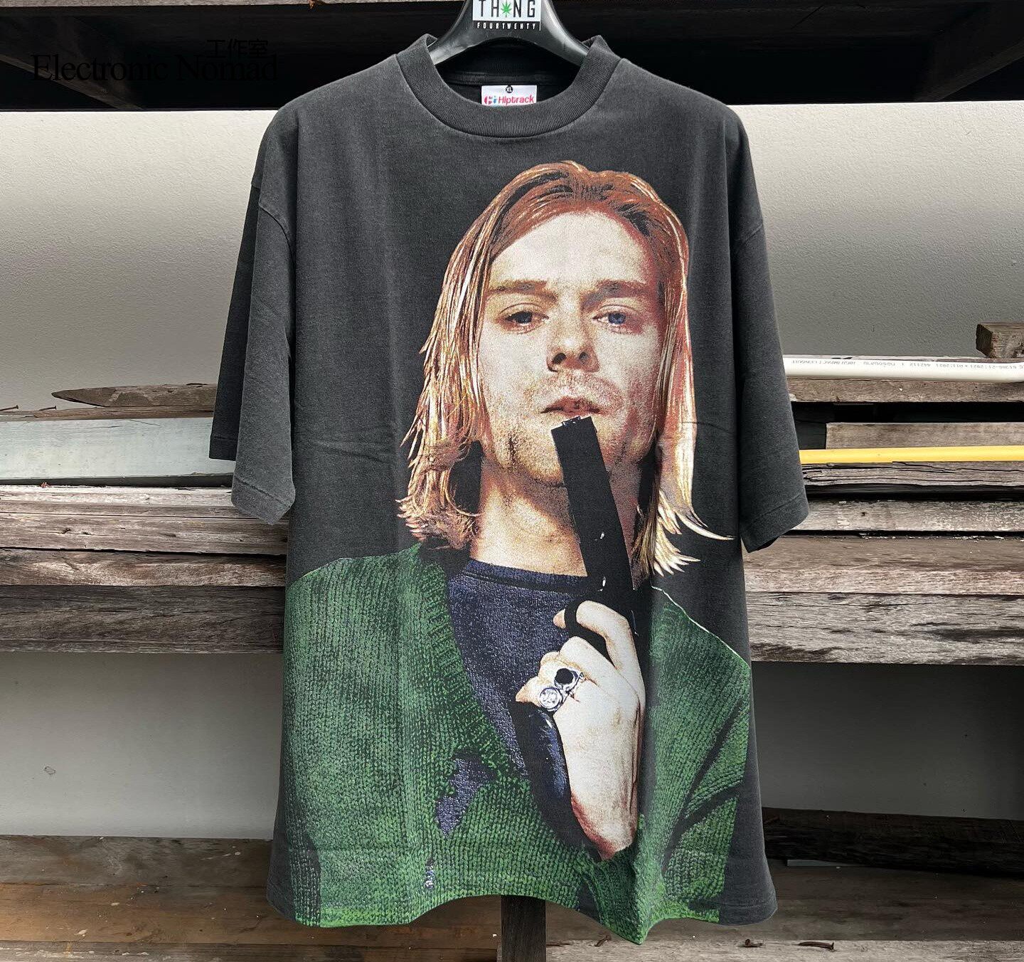 en水洗大师涅槃乐队主唱kurt cobain科特 柯本short shirt短袖t恤