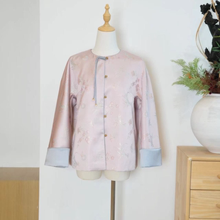 【鑫鑫新春宠粉】 桑蚕丝国风新中式圆领长袖上衣 24W0234  F