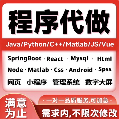 python代编写vue前后端web网页设计html代做网站定制javajs项目