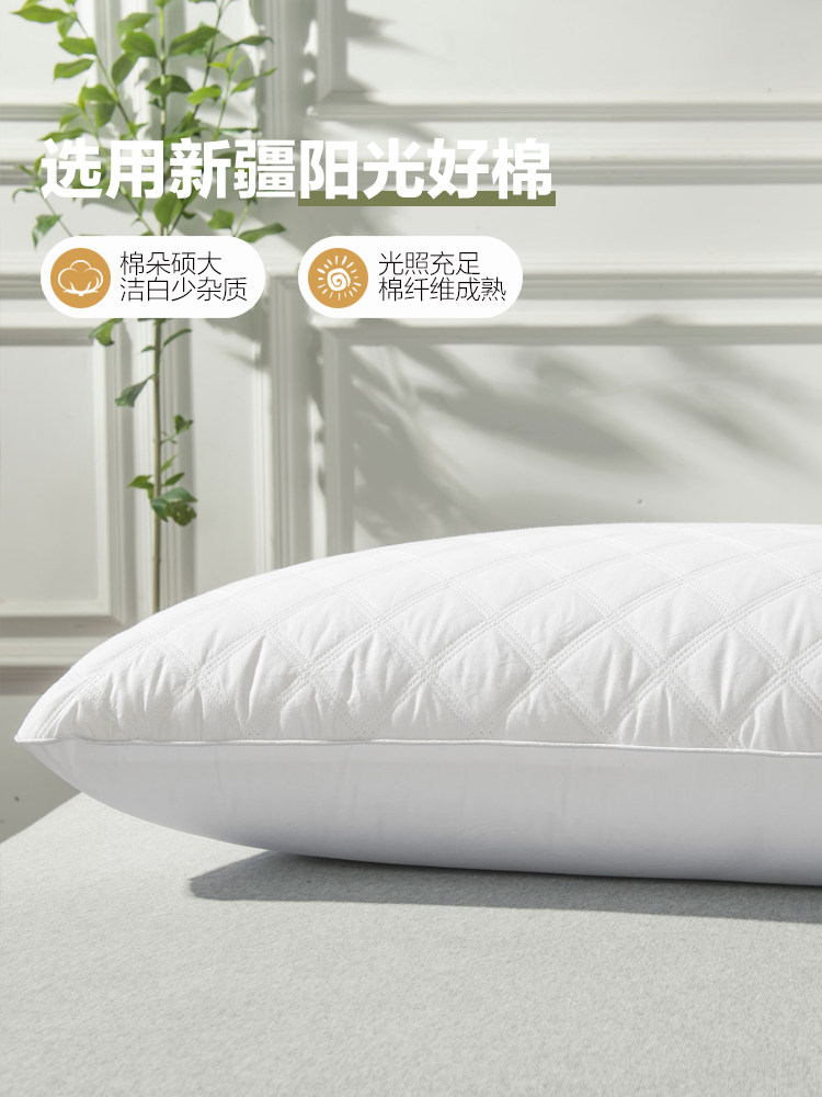 百富帝优享全棉水洗枕头枕芯护颈枕家用单人透气蓬松羽丝绒侧睡