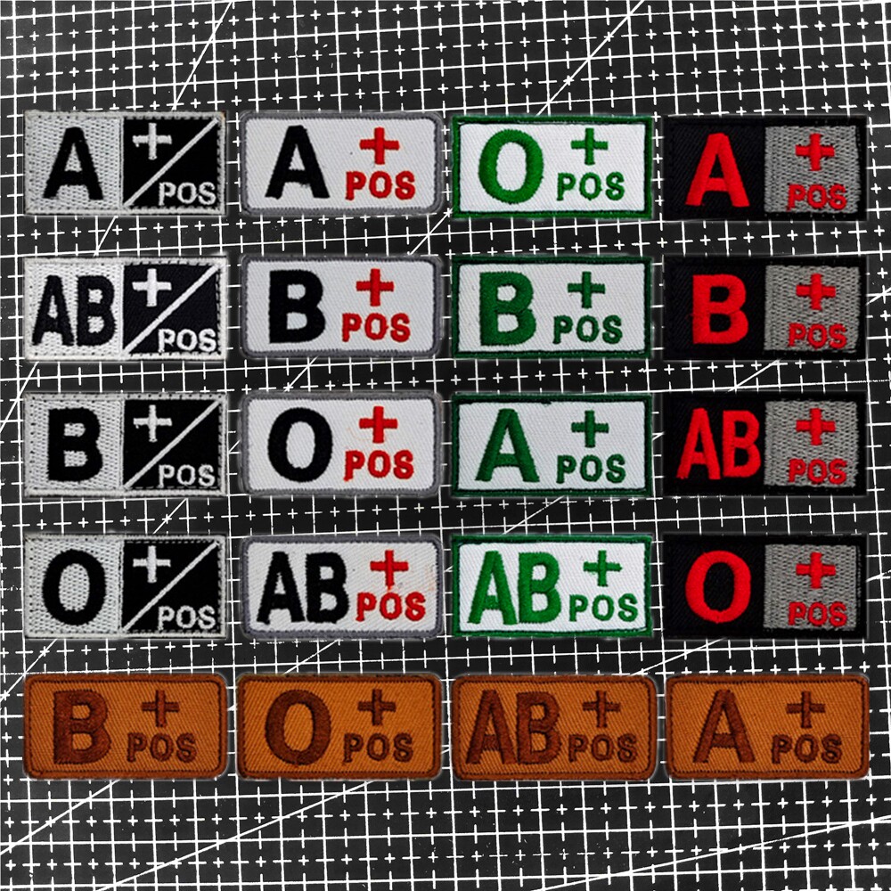 A+B+O+AB+技能章布贴胸章帽贴图片