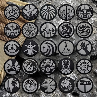 SCP基金会机动特遣队标志反光魔术贴士气章个性臂章 户外包贴徽章