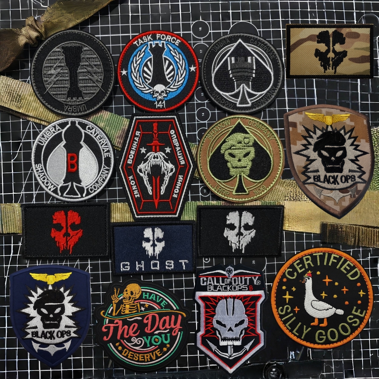 使命召唤刺绣徽章COD16 暗影队士气章 游戏周边141魔术贴臂章包贴