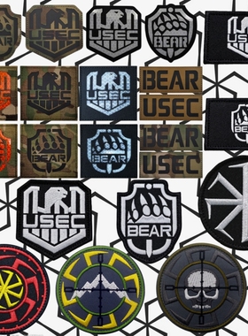 逃离塔科夫反光魔术贴士气章 USEC BEAR臂章战术背包贴游戏徽章