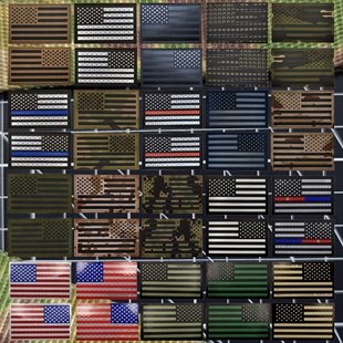 美国旗帜臂章激光雕刻IR反光魔术贴军迷背包贴徽章战术背心贴配饰