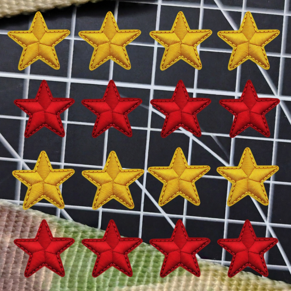 迷你五角星魔术贴徽章创意个性户外背包贴刺绣布贴冲锋衣臂章配饰