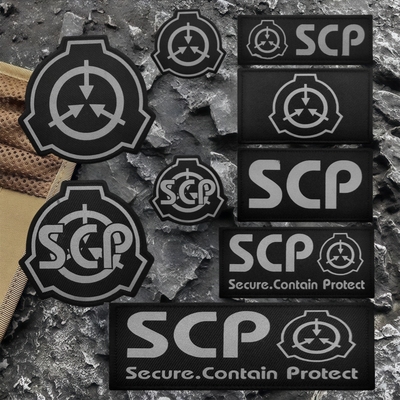 SCP基金会超自然现象徽章反光魔术贴章个性包贴 动漫背贴战术臂章