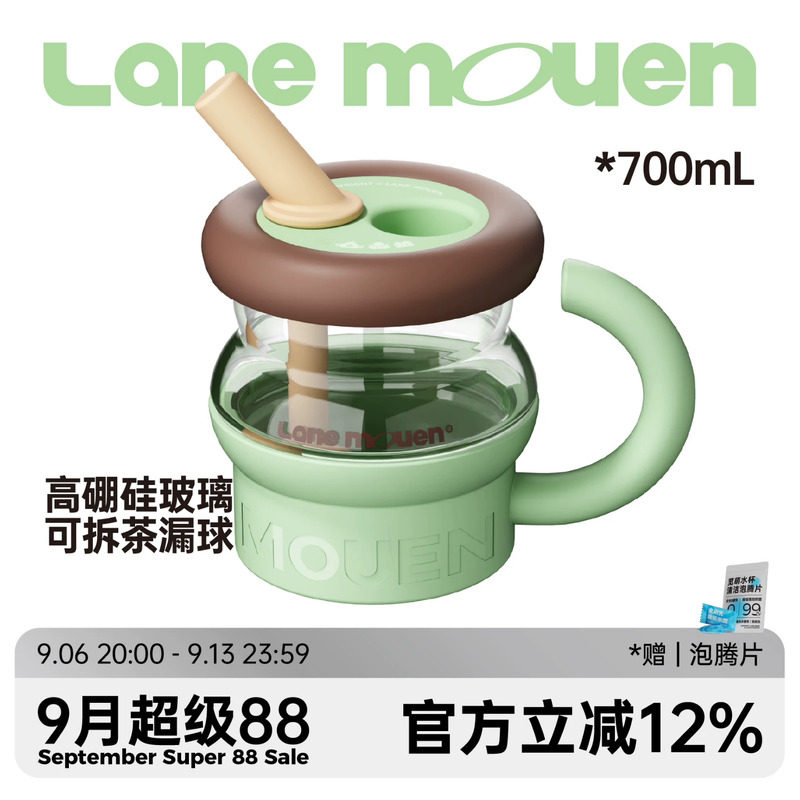 览萌喵喵玻璃吸管杯高颜值图片