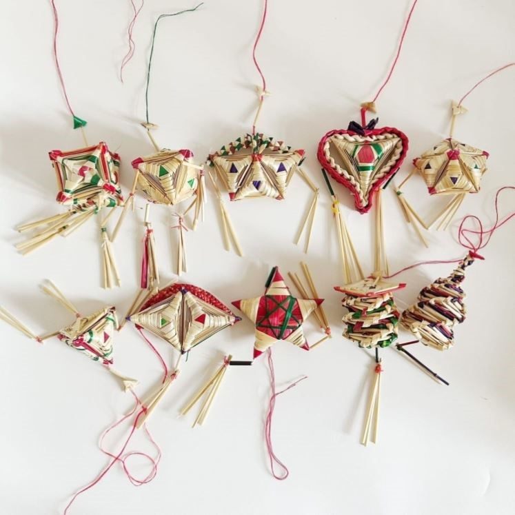 手工编织麦秆香囊桔梗民族特色挂件装饰(十款每件一个