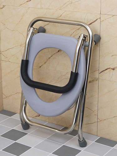 老年人折叠坐便椅孕妇坐便器便携式移动马桶简易不锈钢厕所凳家用