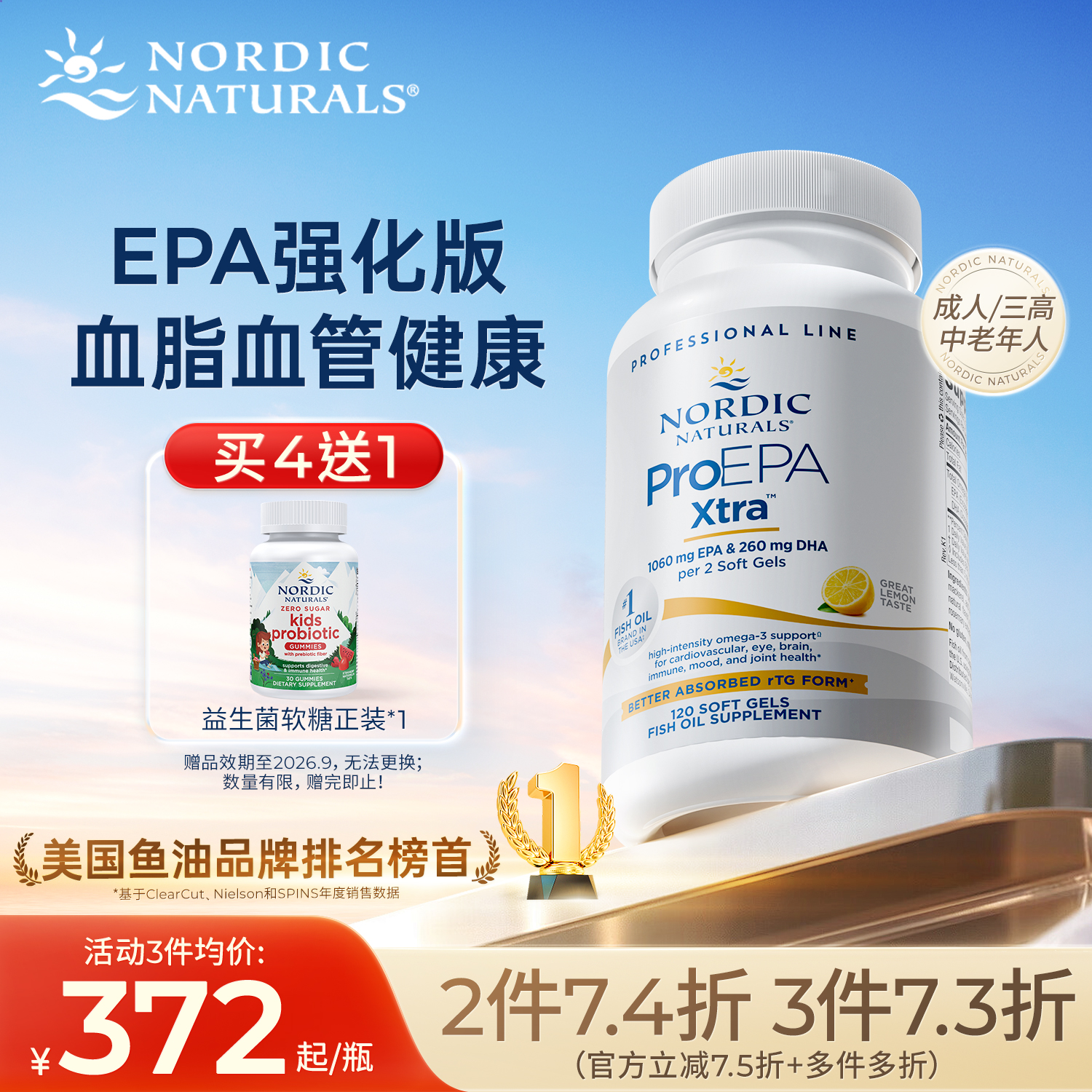 挪威小鱼高纯度EPA鱼油加强版