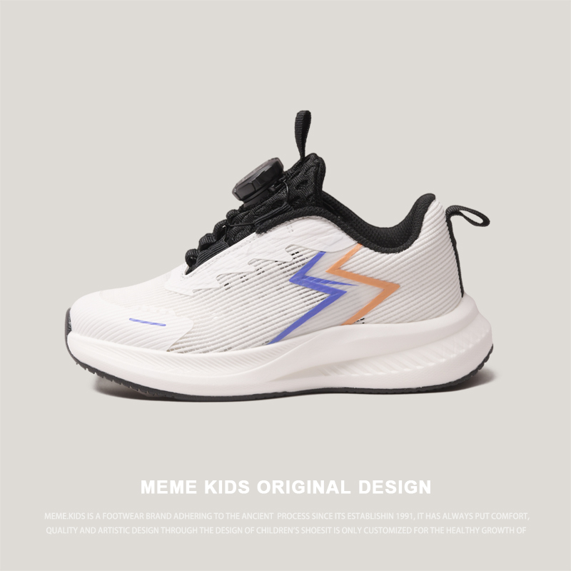 透气软底跑步鞋旋转纽扣运动鞋