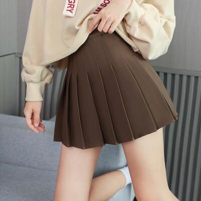 春秋季百褶裙女半身裙短裙学生2023新款高腰显瘦jk小个子a字裙子