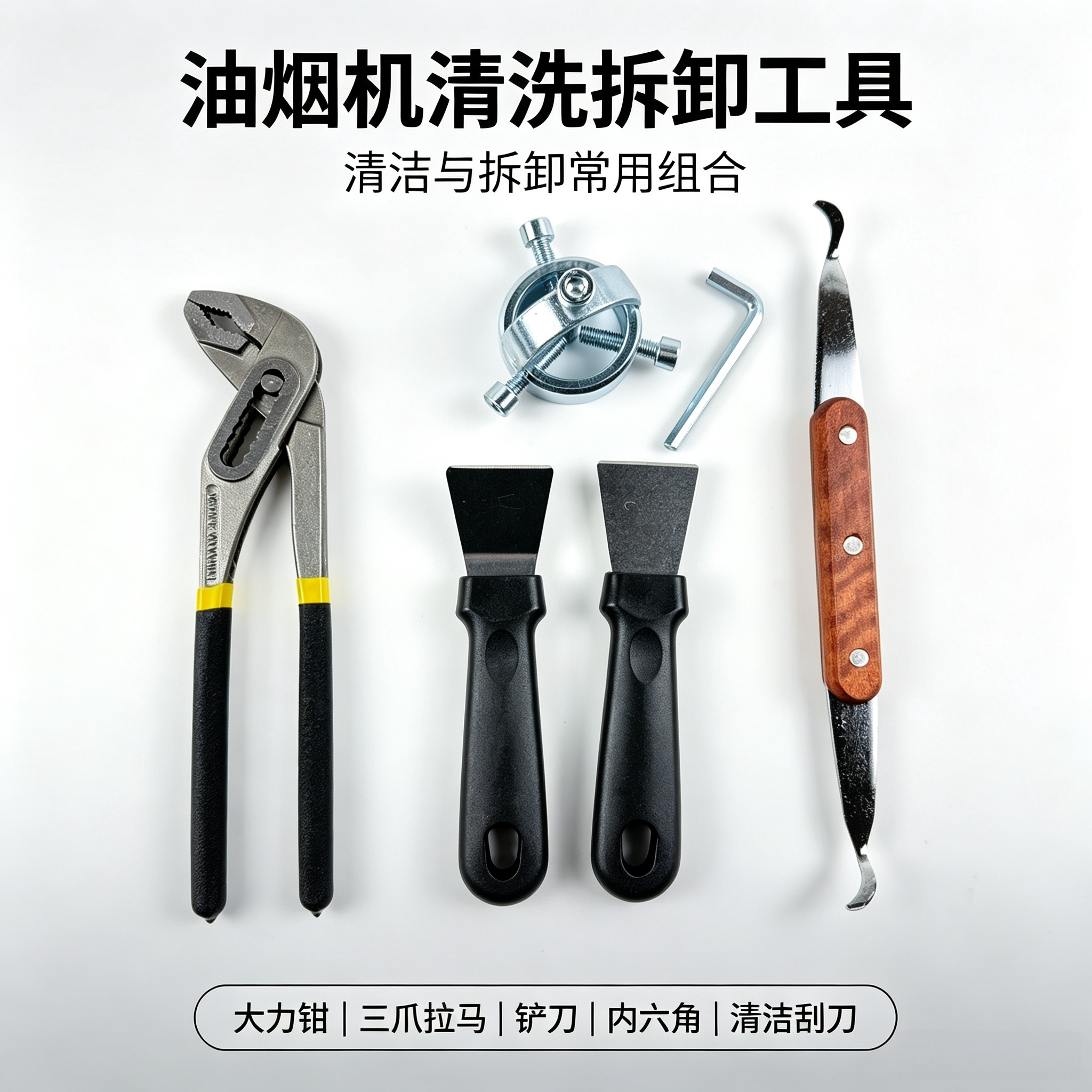 家用油烟机拆卸清洗工具套装										