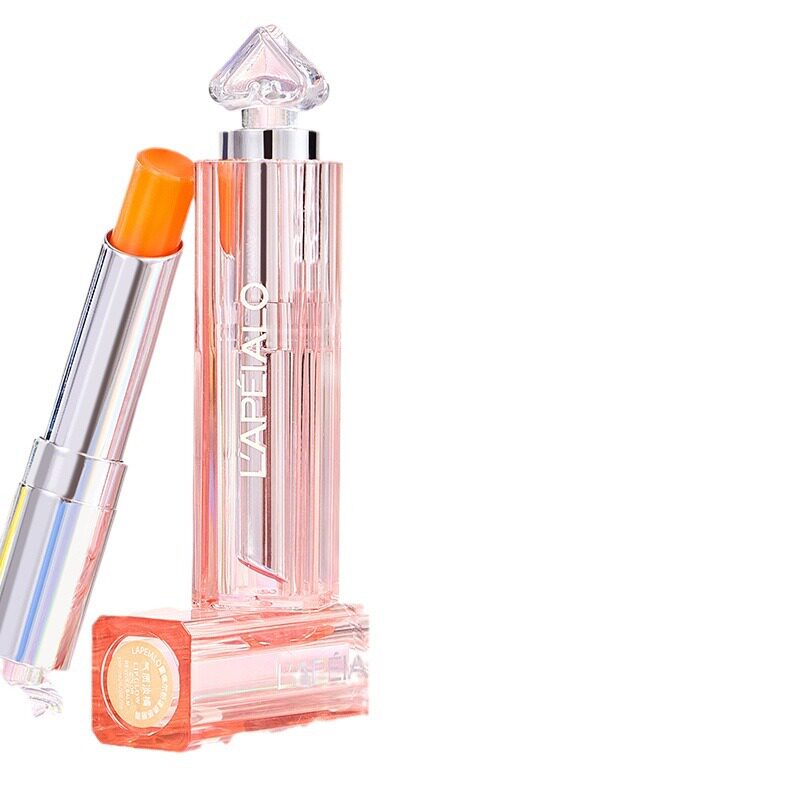 蕾佩尔温变粉漾诱惑唇膏粉嫩蜜桃气质淡橘轻薄水润自然提气色千色