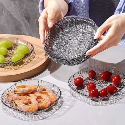 轻奢简约冰川纹骨碟【拍1发9】8个盘+1底座家用网红零食盘水果盘