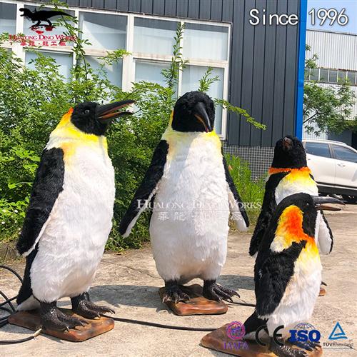 仿真机械电动帝企鹅模型可动可发声动物园景区美陈引流摆件