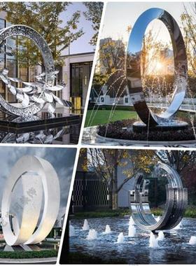 大型不锈钢雕塑定制抽象园林城市户外景观房地产镂空鹿装饰品摆件