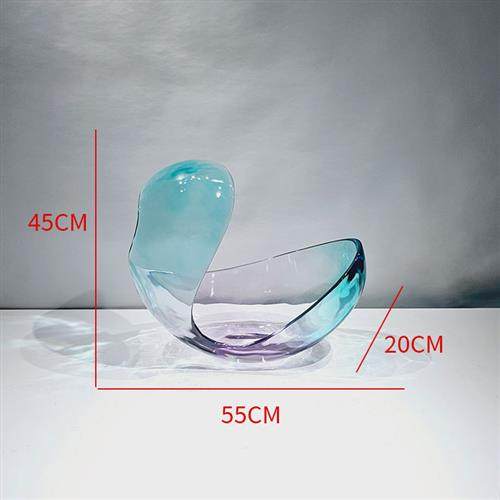 雕塑透明酒店大堂售楼处树脂摆件家居饰品客厅玄关电视柜软装饰品