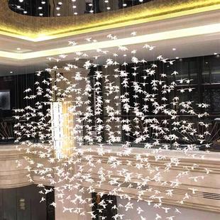 酒店大厅复式楼梯装饰吊灯现代别墅公寓沙盘大堂工程非标制作灯