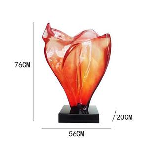 酒店玄关水晶透明树脂摆件大堂样板房抽象透明落地雕塑摆件厂家
