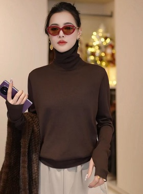 多多还是多多】百百羊毛极简纯色高领长袖羊毛毛衣1060