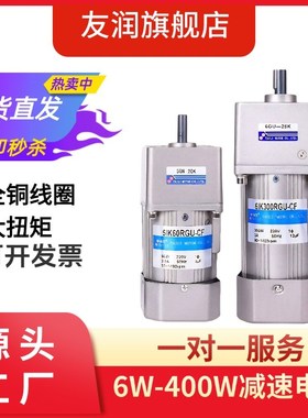 速发交流齿轮减速调20带可2V调速器6W40W180W750马达80V