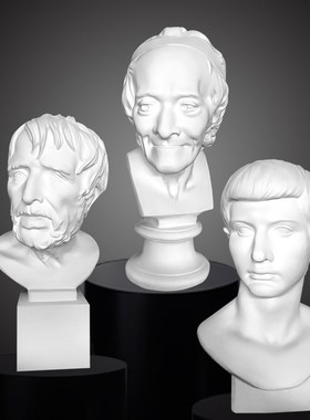 速发素关石膏大卫人物美术雕像摆件家居客厅描玄电视柜艺术品装饰