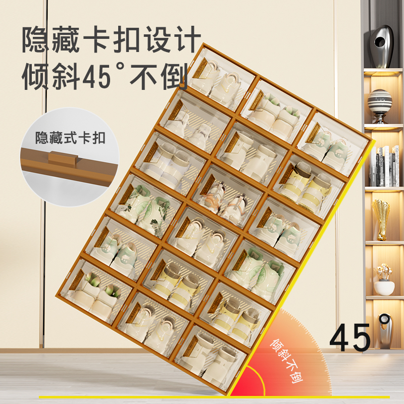 现货速发折叠鞋盒收纳盒透明简易收纳鞋柜宿舍鞋盒抽屉式鞋子收纳