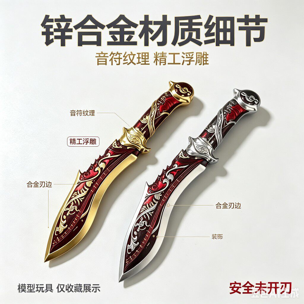 三角洲游戏周边模型道具 裂变尼泊尔 22cm金属模型摆件 未开刃