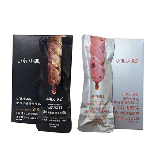 小饿小满足麦卢卡蜂蜜坚果棒65g*6根蔓越莓核桃仁腰果夹心长面包