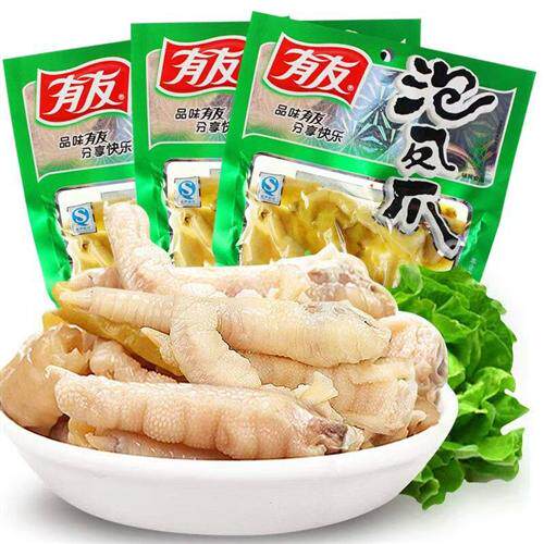 有友山椒味凤爪80g/100g/160g重庆特产即食泡椒鸡爪