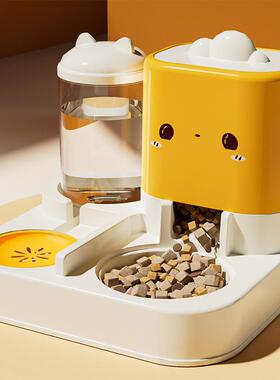 Hing宠物用品猫咪饮水机自动喂食器狗碗猫盆二合一饮水机猫碗
