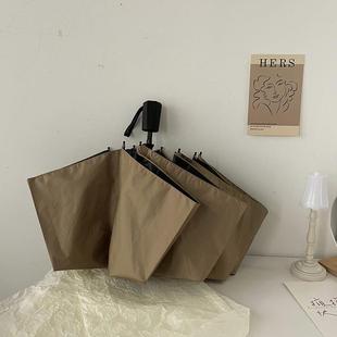 现货气质款_禁欲系太阳伞手动晴雨伞两用复古折叠携带遮阳伞女ins