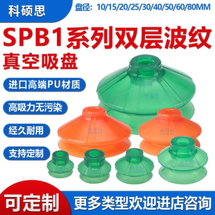 机械手聚氨酯吸盘耐油耐磨吸嘴SPB1-10/15/20/25/30/40/50/60PU