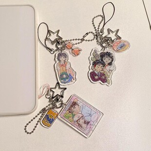 芒狗mangoo&空空鼠 原创staywithme闪粉亚克力挂件钥匙扣手机链