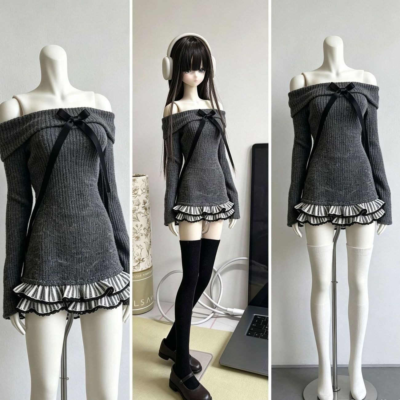 Azone米甜4特六娃衣ob22 ob24衣服一字肩风月千年混合天使大小姐