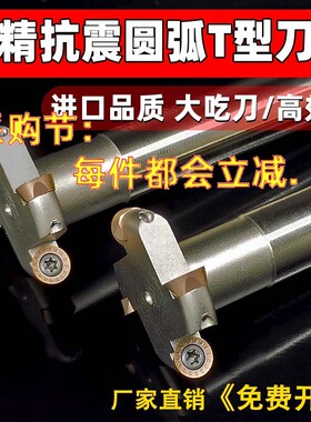 圆弧T型刀 圆鼻铣刀杆 R2.5R3R4R5R6三面刃开槽T型铣刀杆 cnc圆弧