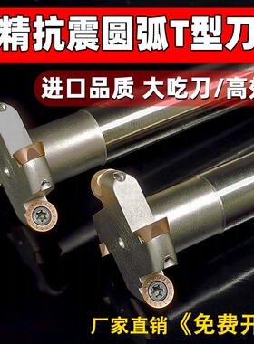 圆弧T型刀 圆鼻铣刀杆 R2.5R3R4R5R6三面刃开槽T型铣刀杆 cnc圆弧