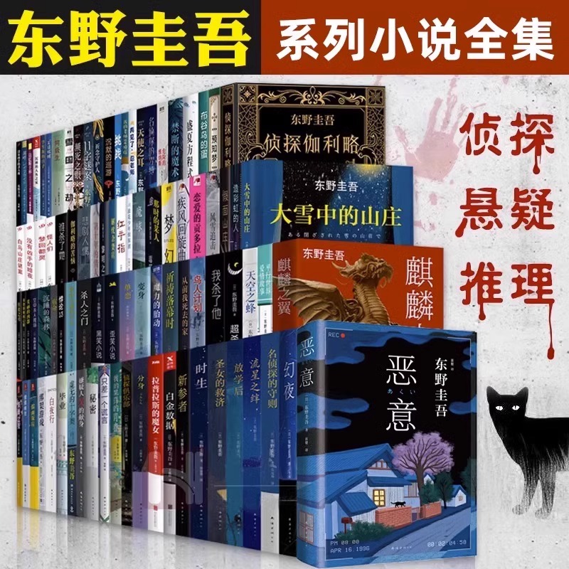 东野圭吾小说集全套任选 白夜行恶意解忧杂货店白鸟与蝙蝠透明的螺旋无名之町白长长的回廊嫌疑人X的献身侦探小说  正版