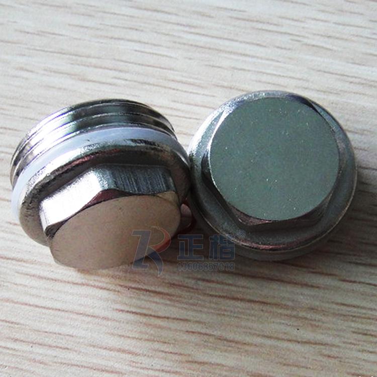 正楷分水器堵头1寸32丝堵1寸2堵头1.2堵盖铜堵头水管堵头外丝