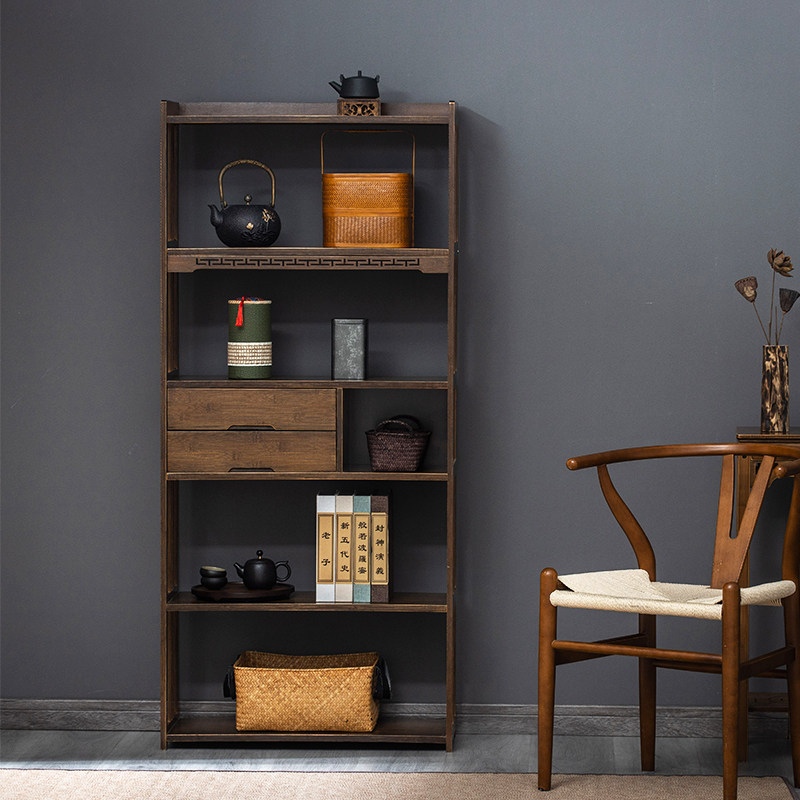 中式博古架茶具紫砂壶置物架小型茶架子茶室茶叶架收纳实木展示架