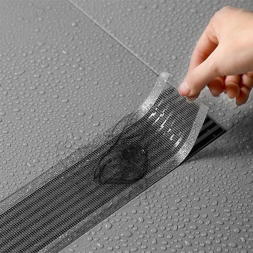 一次性下水道过滤网长条地漏贴防堵长方形卫生间防头发淋浴房贴纸