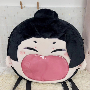 咒术回战动漫周边夏油杰大嘴痛包原创毛绒玩偶收纳斜挎双肩包礼物