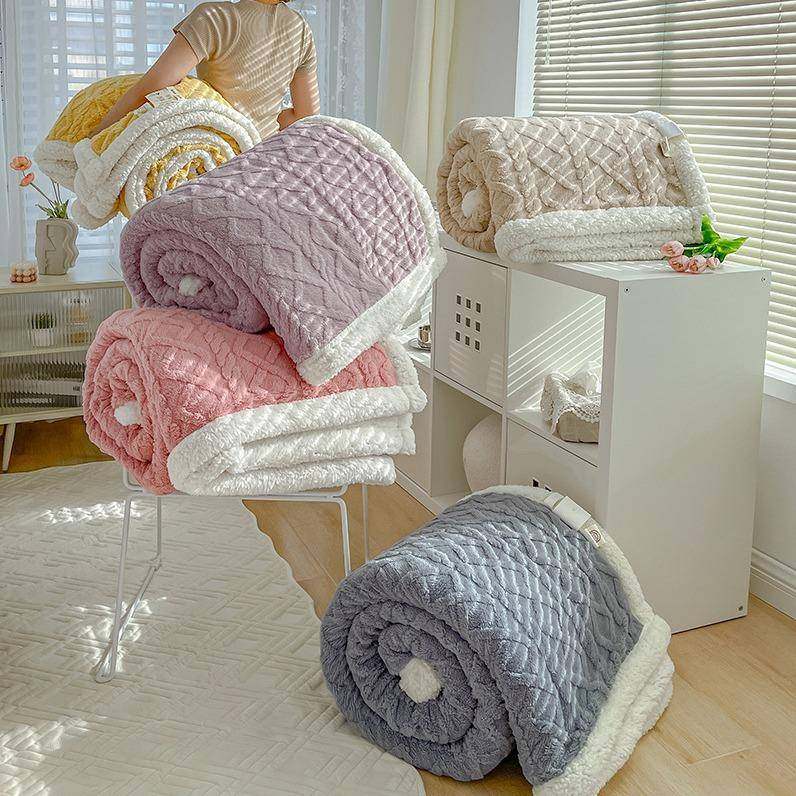 塔芙绒羊羔绒毛毯冬季加厚保暖毯午睡毯毯法兰绒纯色盖毯,床上用品,休闲毯/毛毯/绒毯,淘宝优惠券,粉丝福利购,淘宝优惠卷