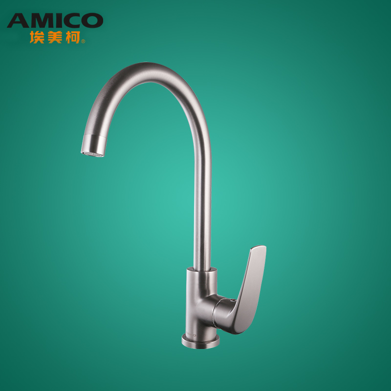 埃美柯厨房水龙头精铜槽菜盆