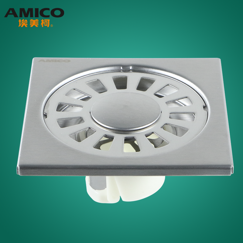 正品埃美柯304不锈钢地漏