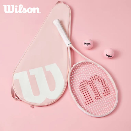 Wilson威尔胜粉色拍套隔层单肩单支1把装网球拍套单肩包配件